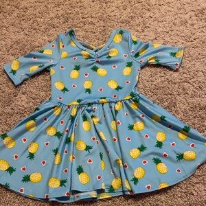 Dot Dot Smile Pineapple Heart Kids Dress